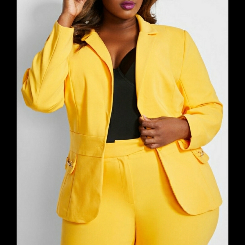 Ashley Stewart Yellow Blazer